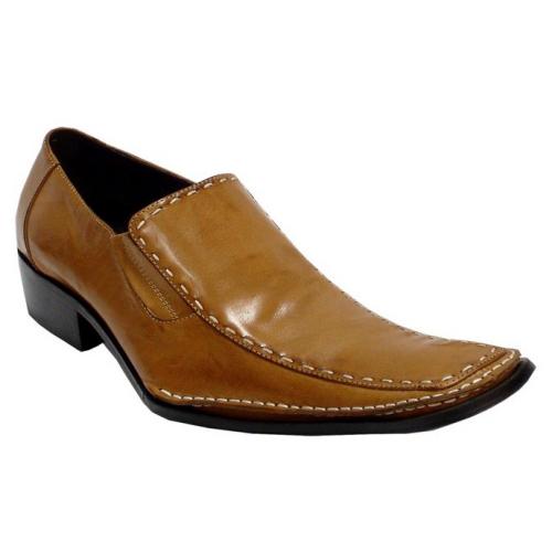 Fiesso Brown Genuine Calf Leather Loafer Shoes FI6159